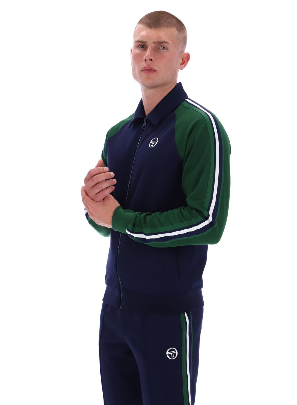 Sergio Tacchini Renshaw Track Top - Navy/Green