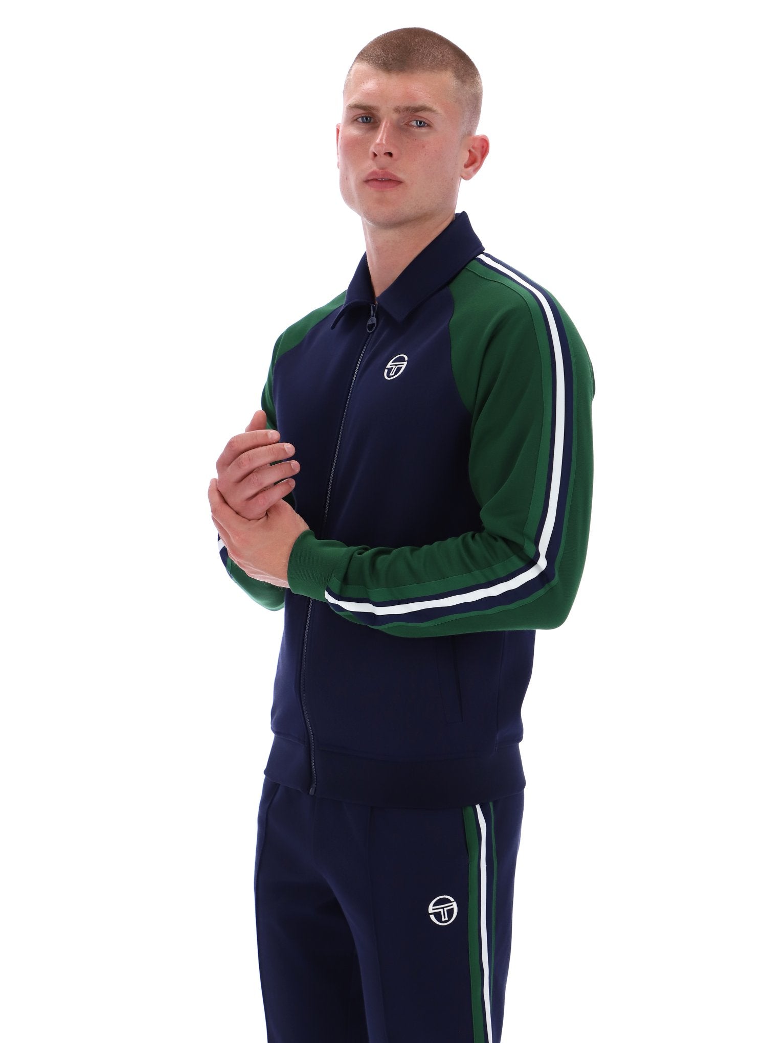 Sergio Tacchini Renshaw Track Top - Navy/Green