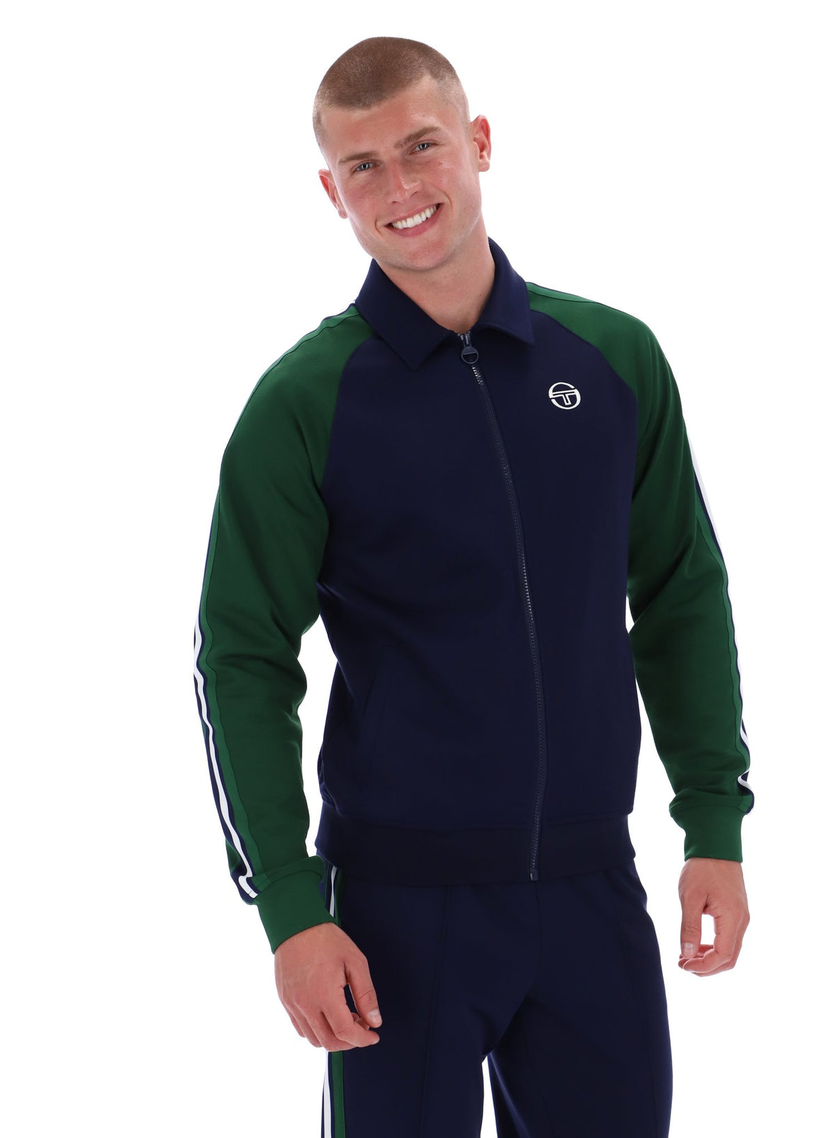 Sergio Tacchini Renshaw Track Top - Navy/Green