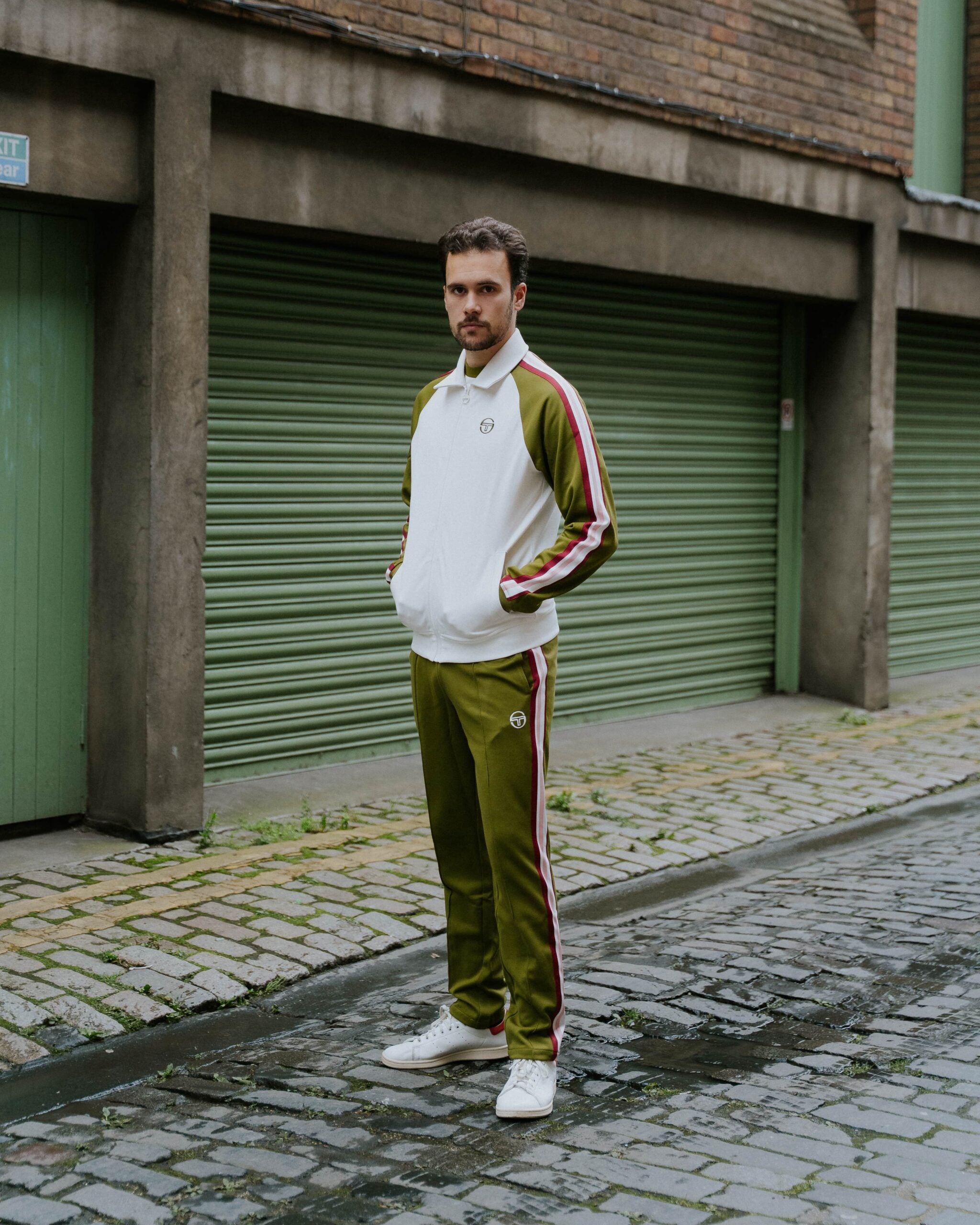 Sergio Tacchini Renshaw Track Top - White/Avocado