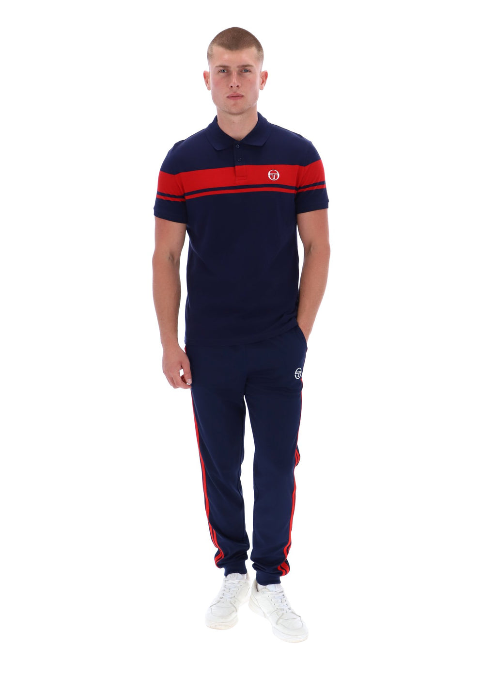 Sergio Tacchini Young Line Polo - Navy/Red