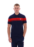 Sergio Tacchini Young Line Polo - Navy/Red