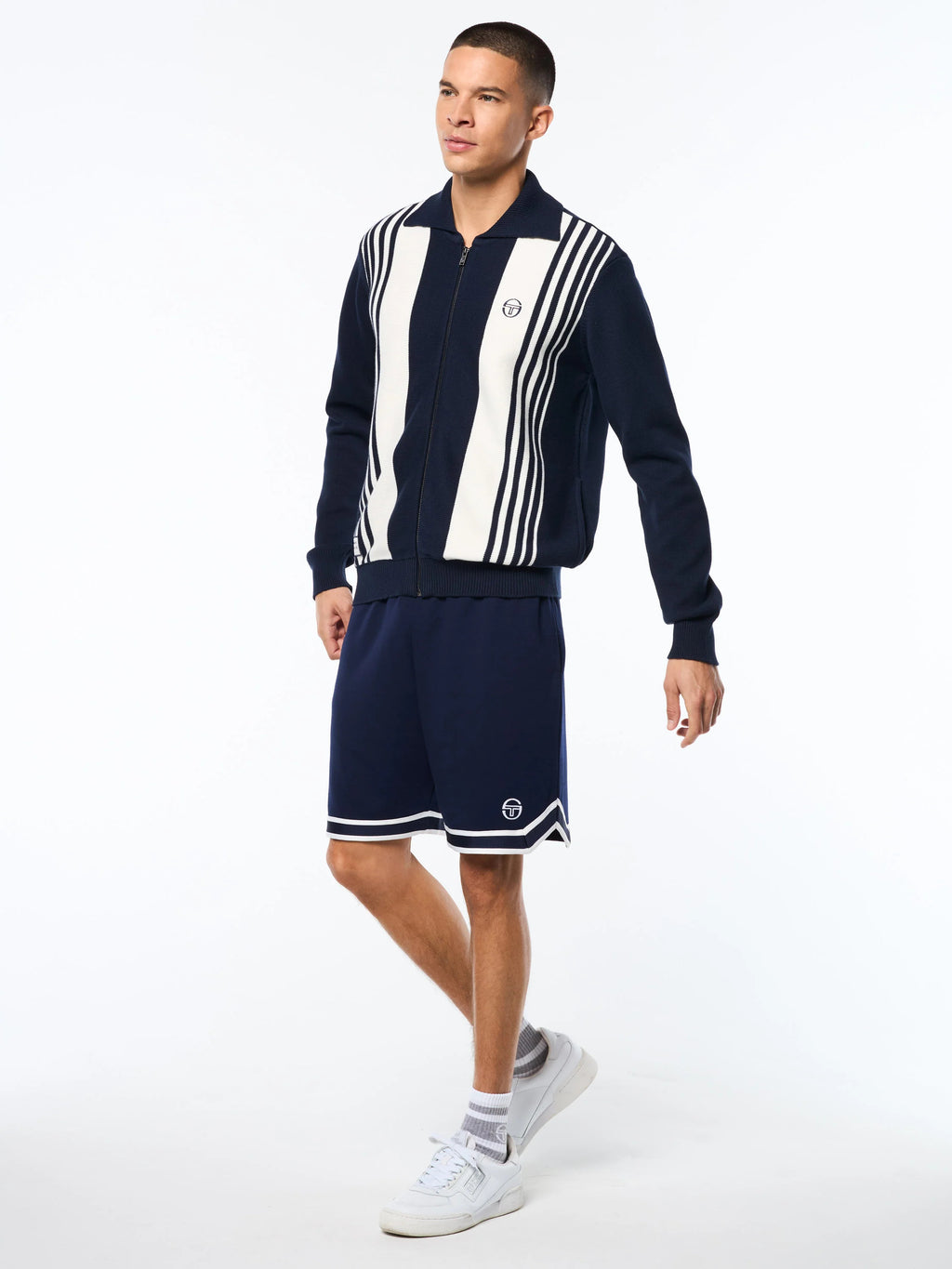 Sergio Tacchini Zip Cardigan - Navy/White
