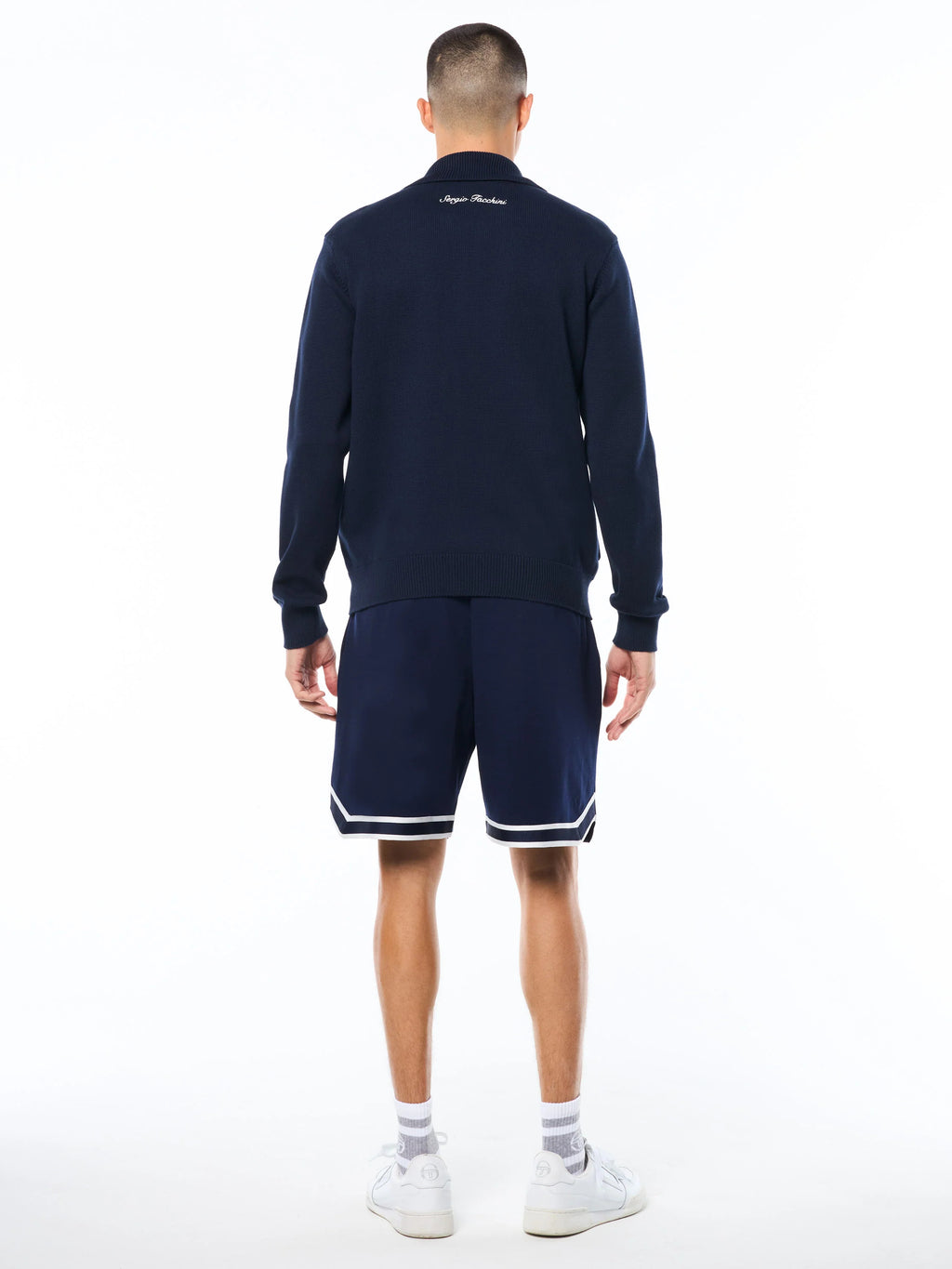 Sergio Tacchini Zip Cardigan - Navy/White