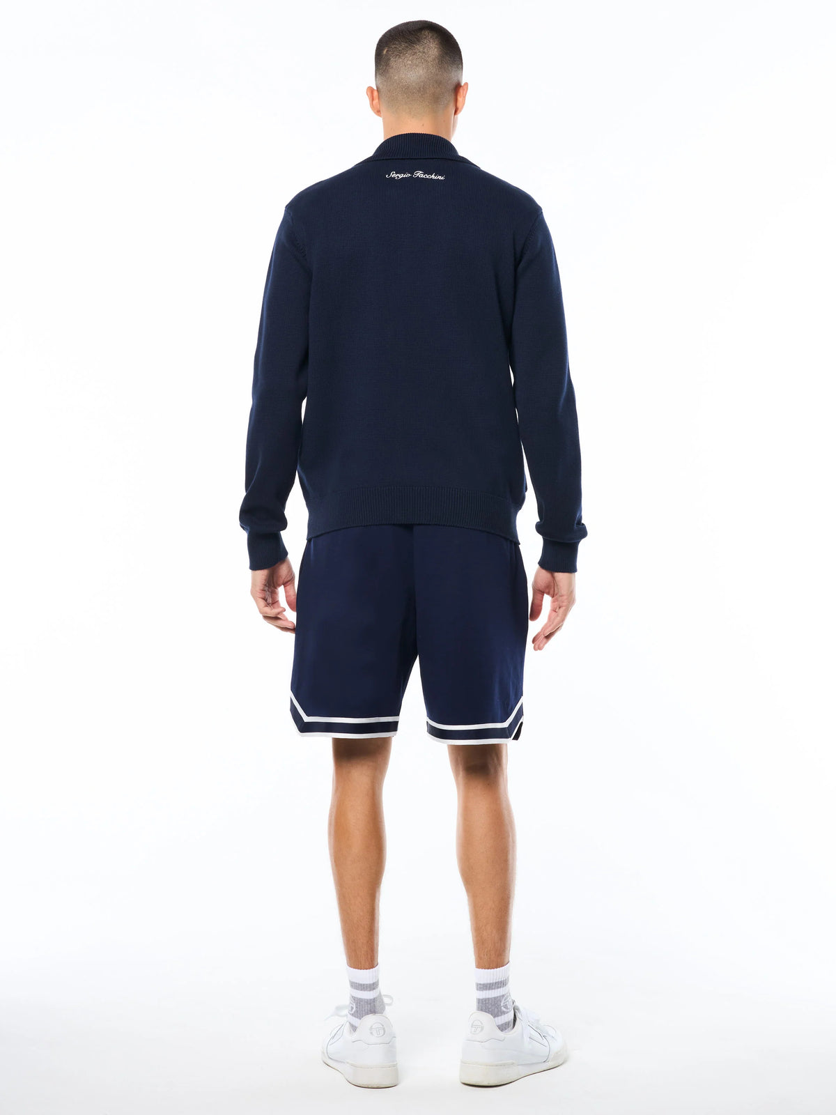 Sergio Tacchini Zip Cardigan - Navy/White