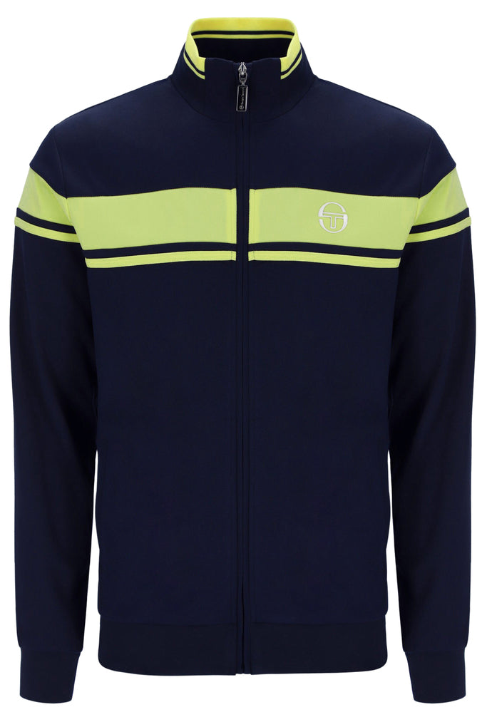 Sergio Tacchini Damarindo Track Top - Navy/Celery Green