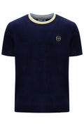 Sergio Tacchini Fino Velour Tee - Navy