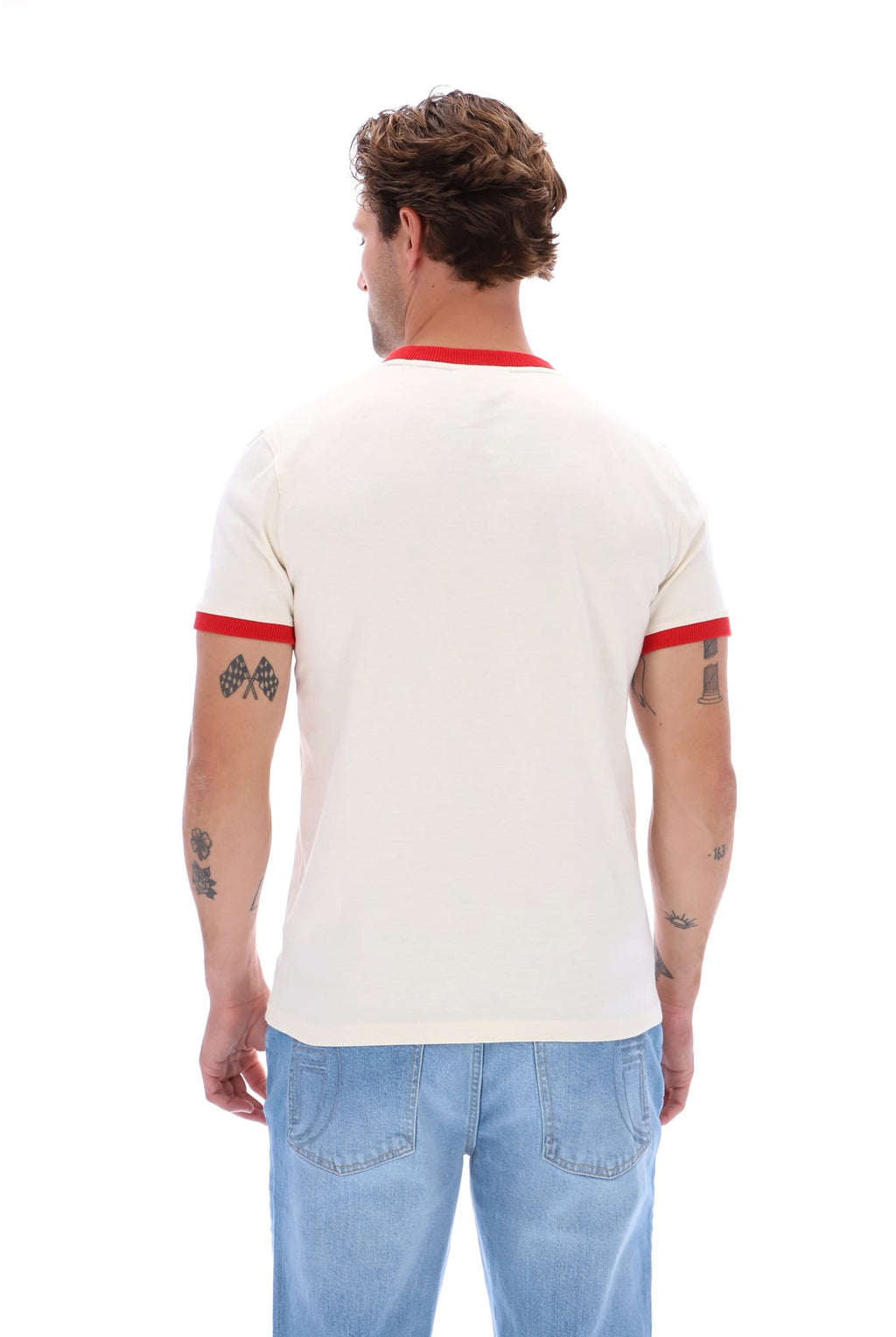 Sergio Tacchini Master Tee - White/Olive/Red