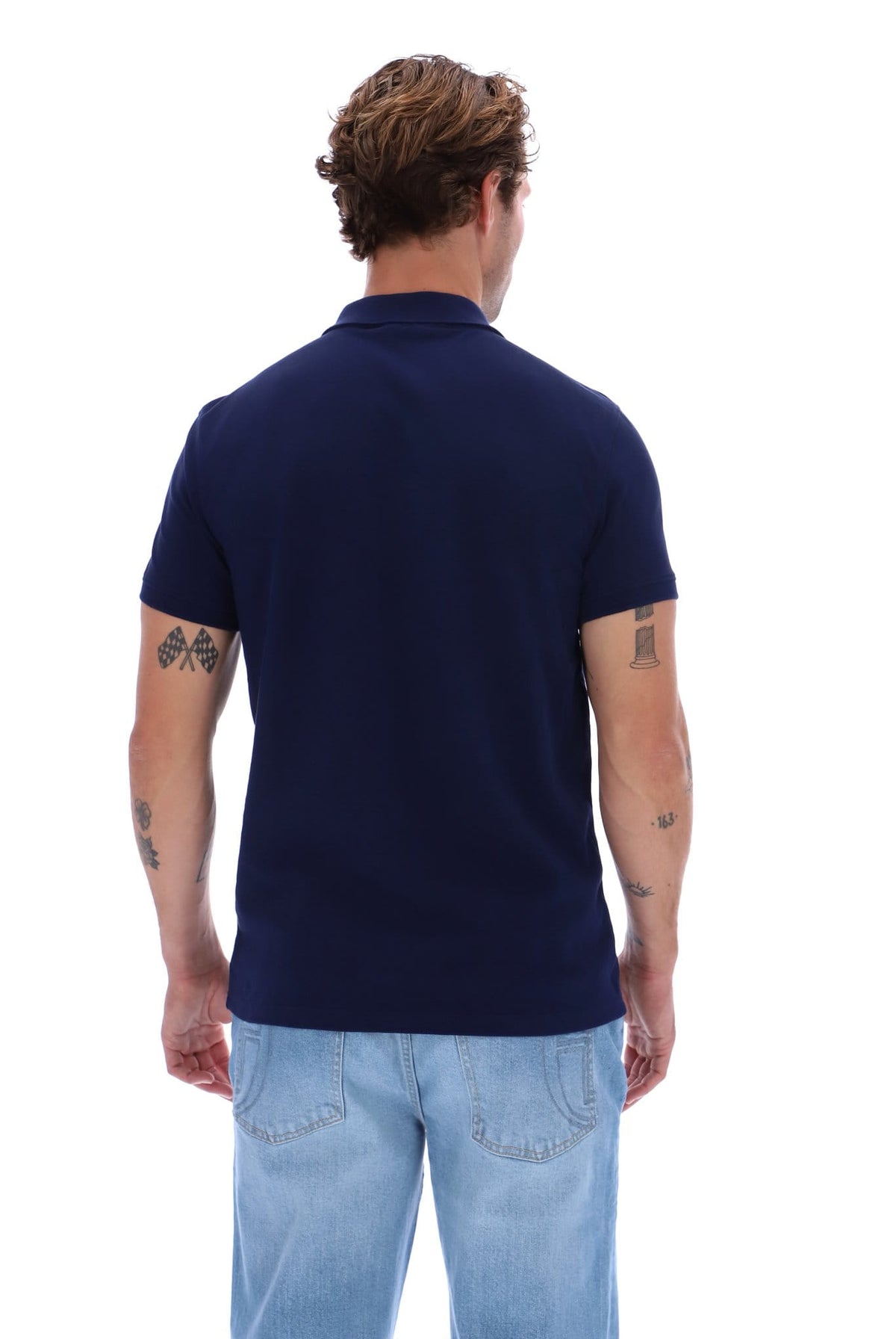 Sergio Tacchini New Supermac Polo - Navy/Peyote Grey