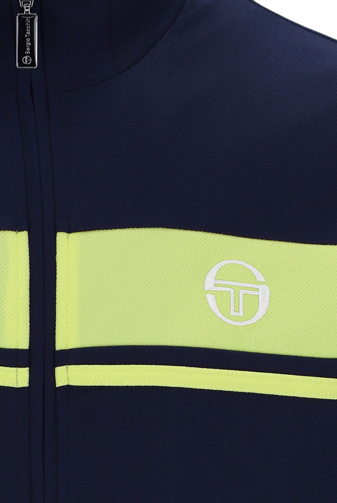 Sergio Tacchini Damarindo Track Top - Navy/Celery Green