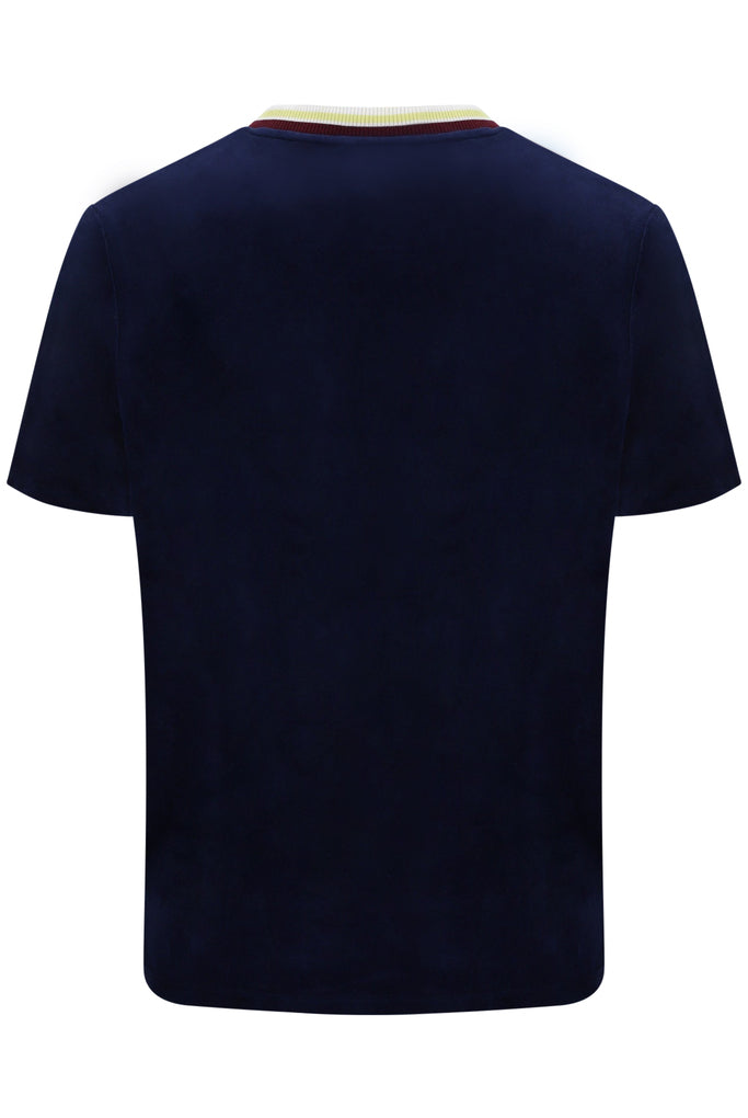 Sergio Tacchini Fino Velour Tee - Navy