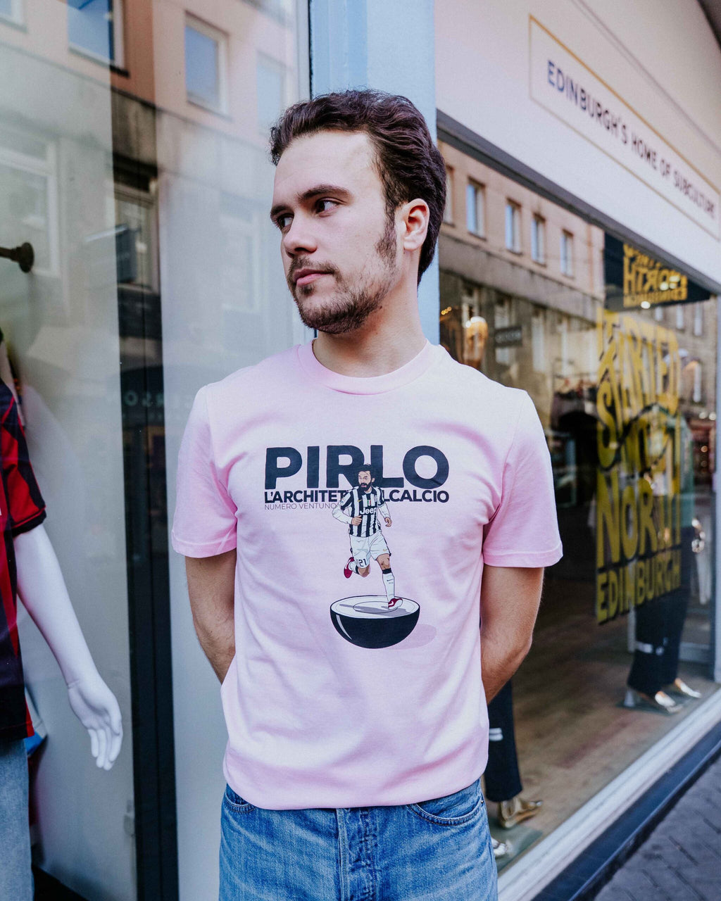 Social Recluse Pirlo Subbuteo Tee - Pink