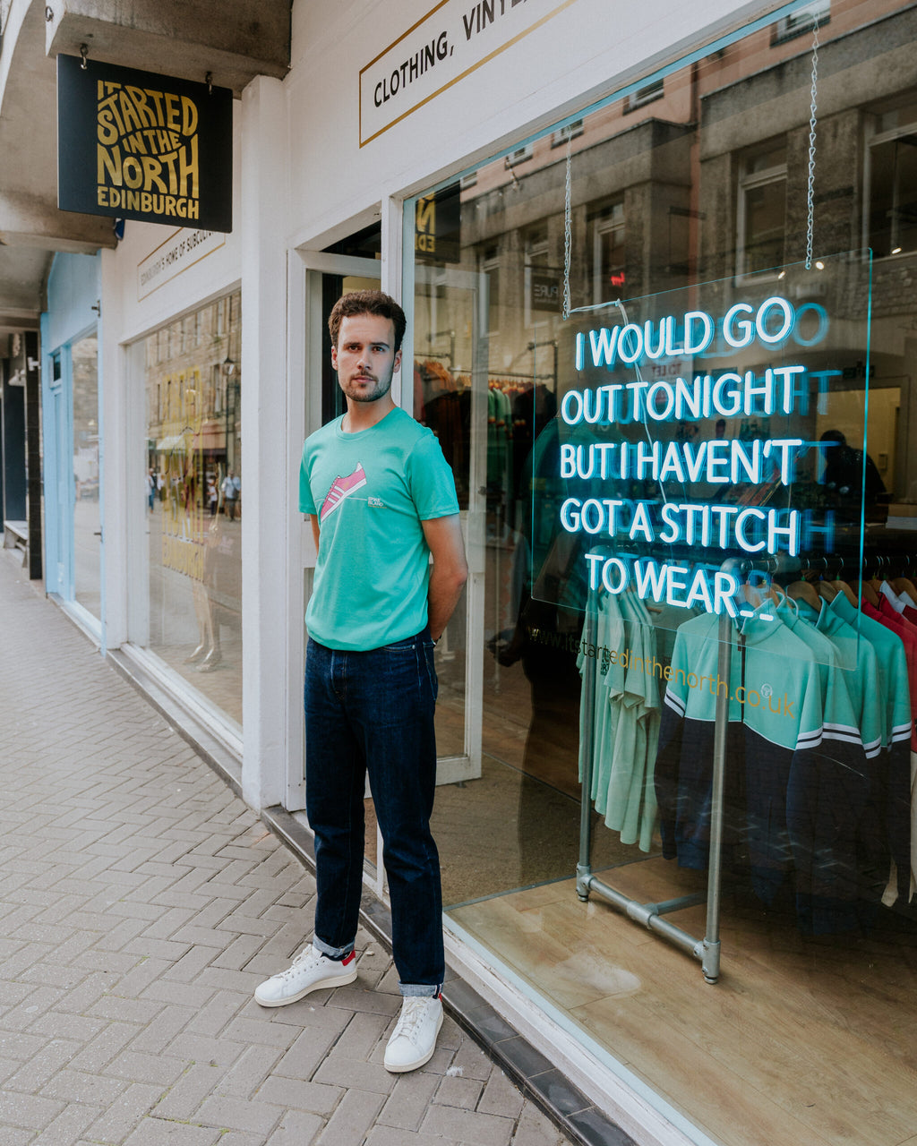 Social Recluse Spike Island Tee - Teal