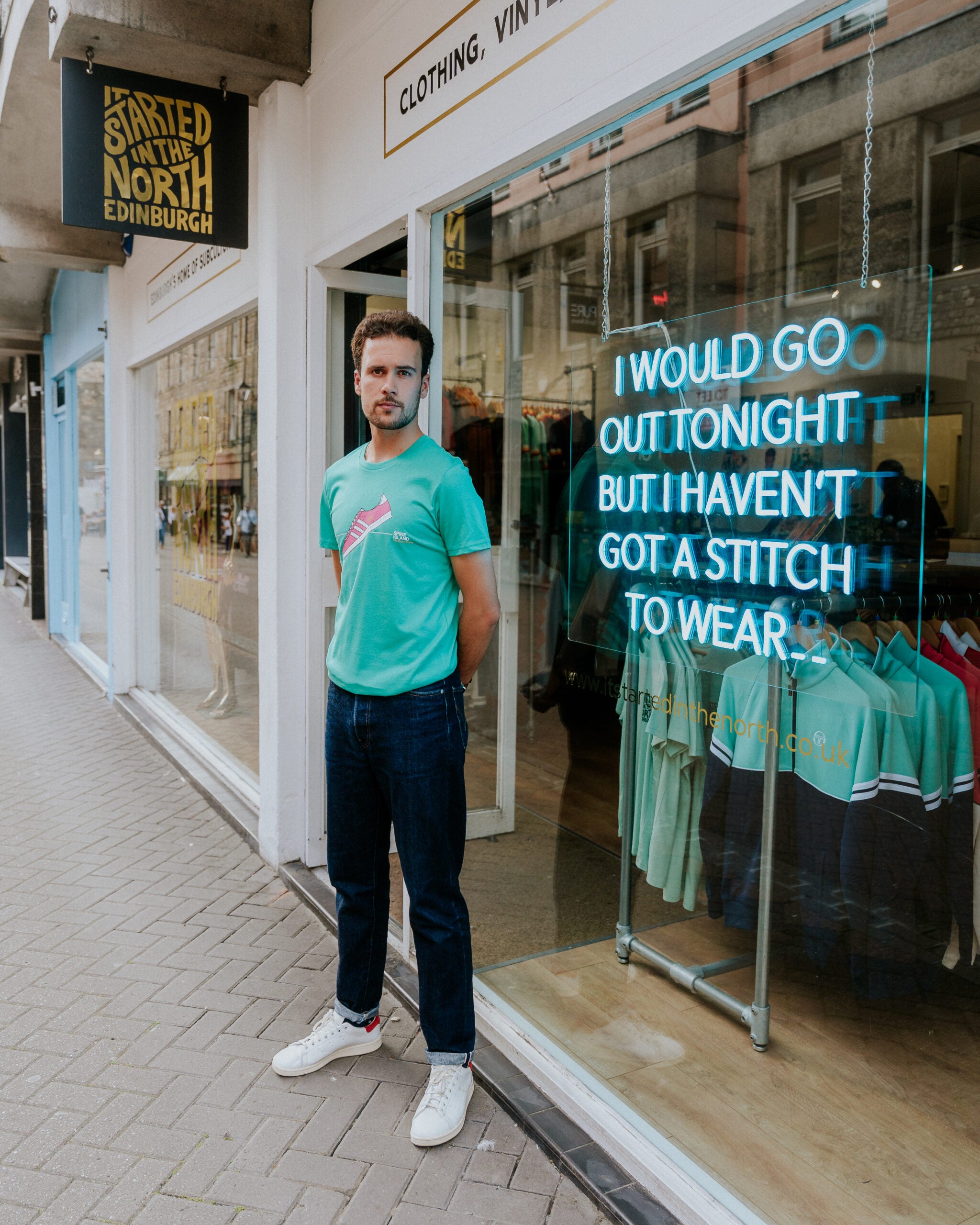 Social Recluse Spike Island Tee - Teal