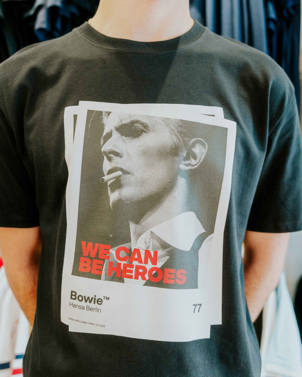 Social Recluse We Can Be Heroes Tee - Black