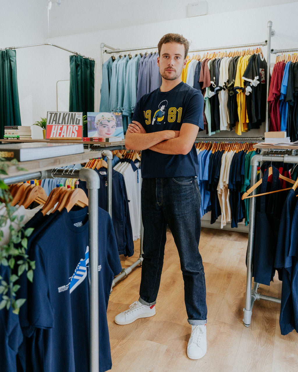 The North Curve Diego Boca '81 Tee - Navy