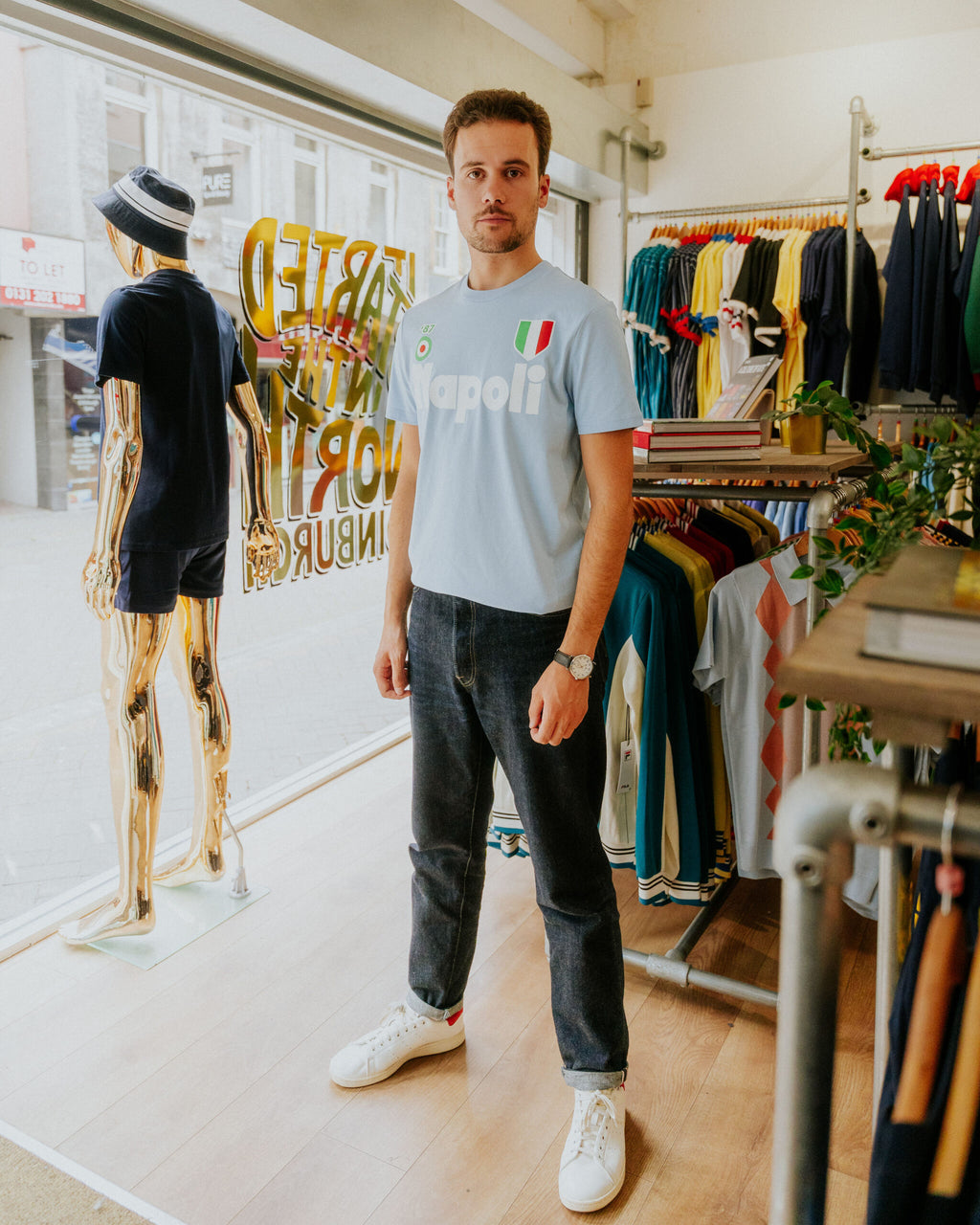 The North Curve Napoli '87 Tee - Sky Blue