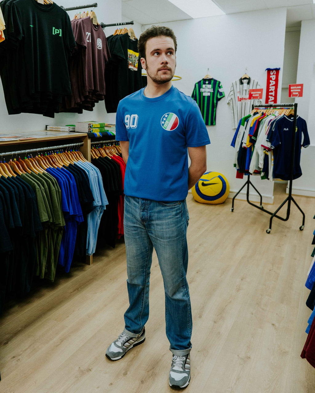 The North Curve Schillaci '90 Tee - Blue