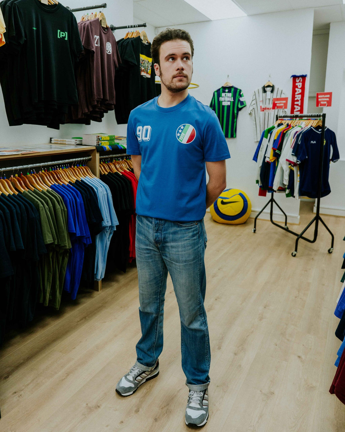 The North Curve Schillaci '90 Tee - Blue