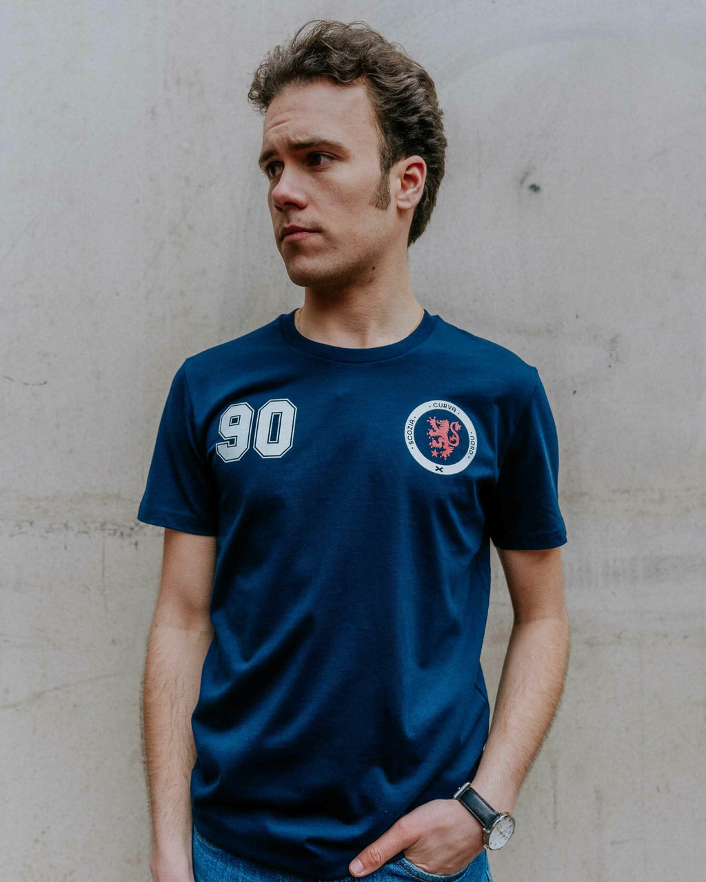 The North Curve Scozia Tee - Navy
