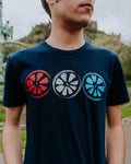 The North Curve Roses Lemons Tee - Navy