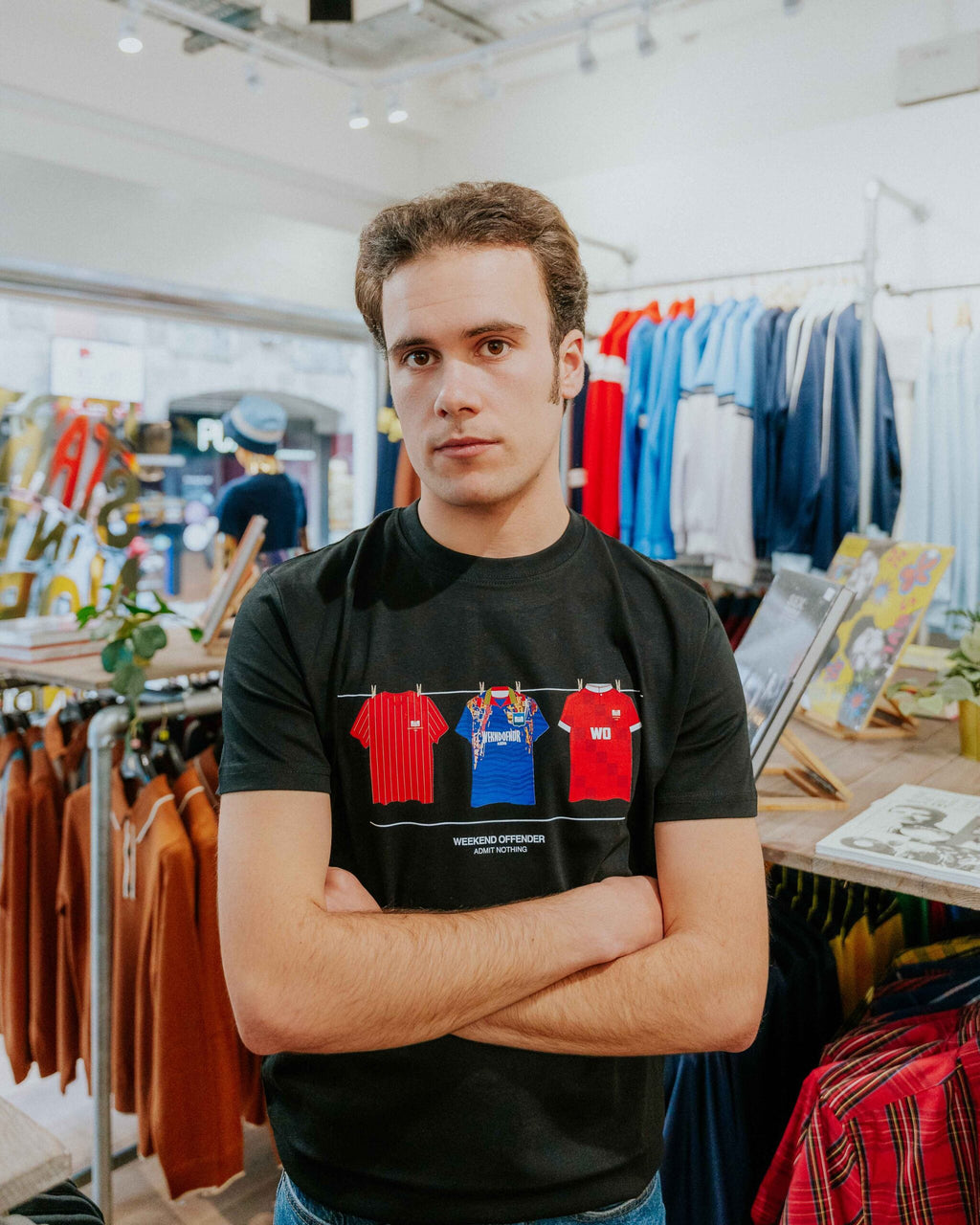 Weekend Offender Aberdeen Washing Line Tee - Black