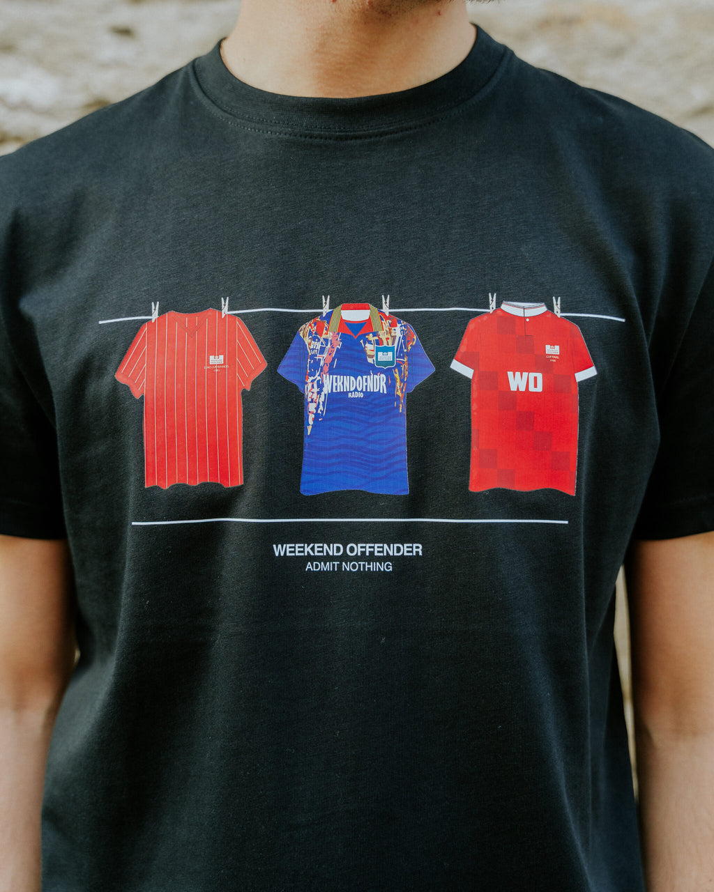 Weekend Offender Aberdeen Washing Line Tee - Black