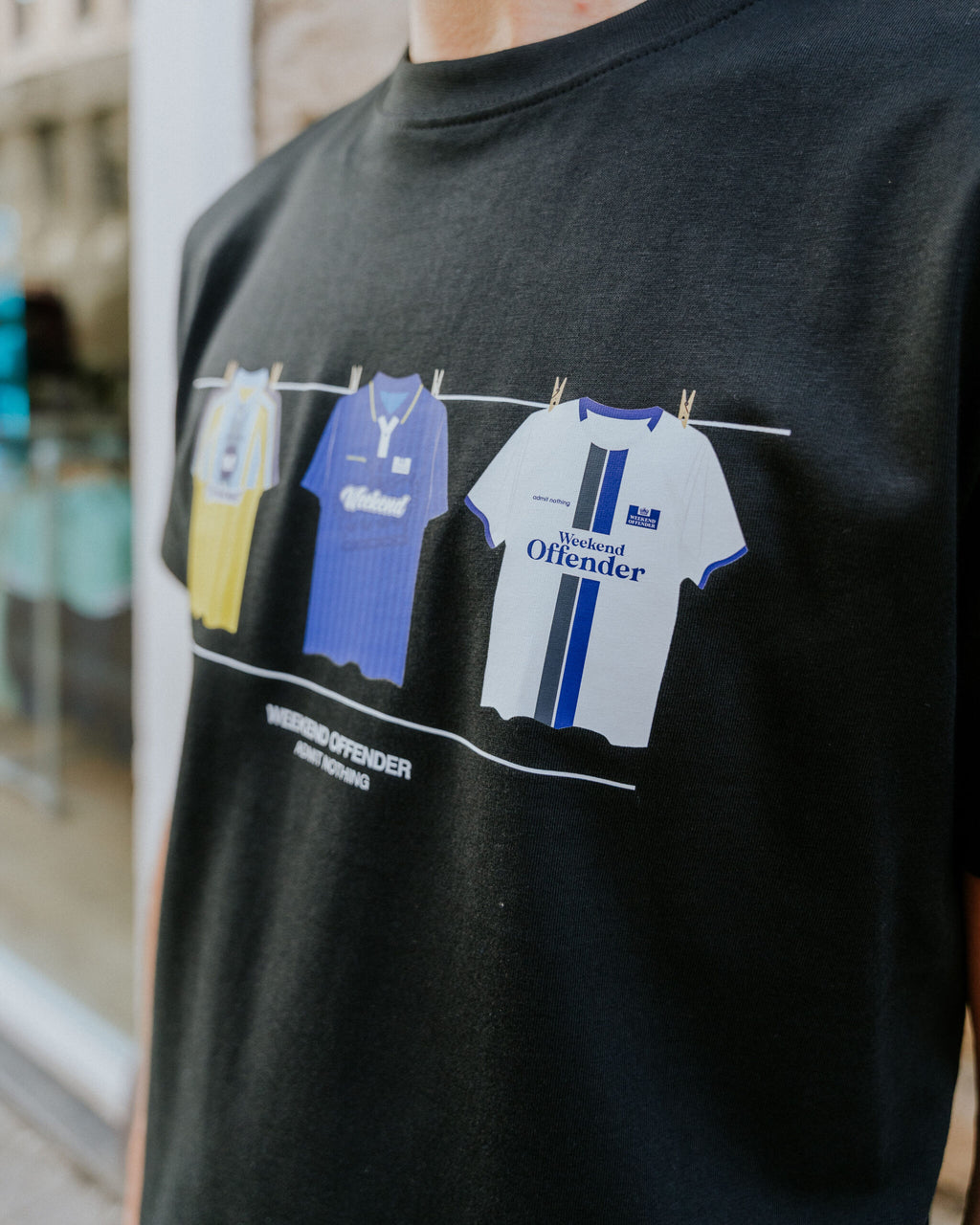 Weekend Offender Chelsea Washing Line Tee - Navy
