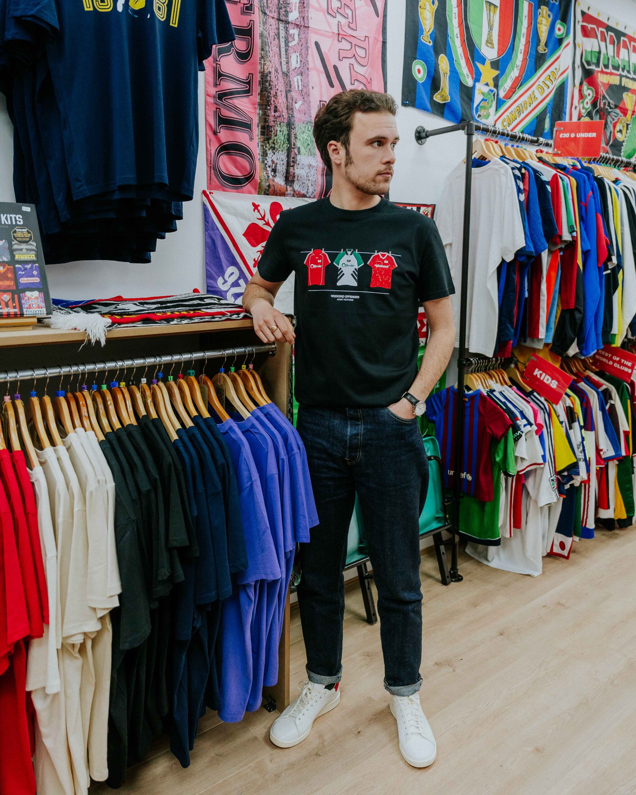Weekend Offender Liverpool Washing Line Tee - Black