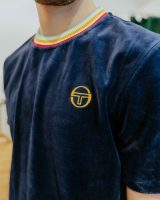 Sergio Tacchini Slice Velour Tee - Navy 2